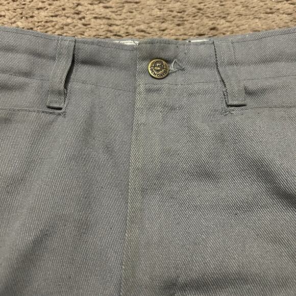 Original Ben Davis Twill Work Pants Wide Leg Fits 29x29 Gray C640 Cut Distressed - Picture 5 of 9